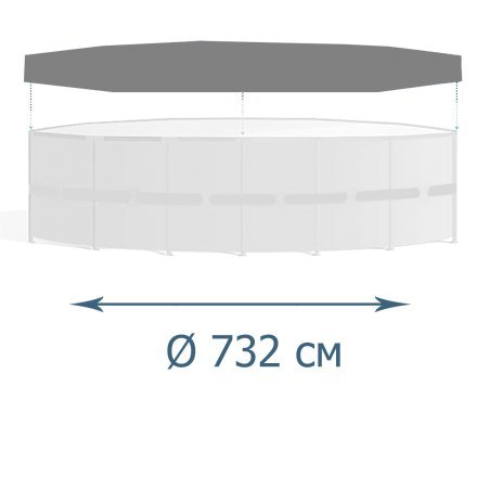 Тент - чохол InPool 33040, для каркасного басейну  Ø 732 см - 1