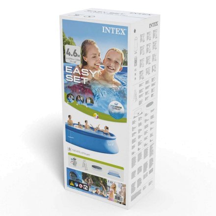 Надувний басейн Intex 26168, 457 х 122 см (3 785 л/год, драбина, тент, підстилка) - 5