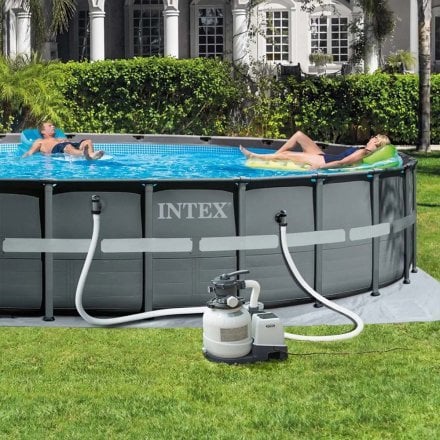 Каркасний басейн Intex 26340, 732 x 132 см (10 500 л/год, драбина, тент, підстилка) - 8