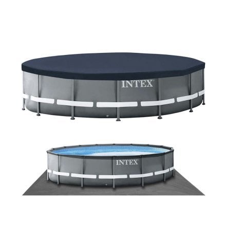 Каркасний басейн Intex 26330, 549 x 132 см (7 900 л/год, драбина, тент, підстилка) - 4