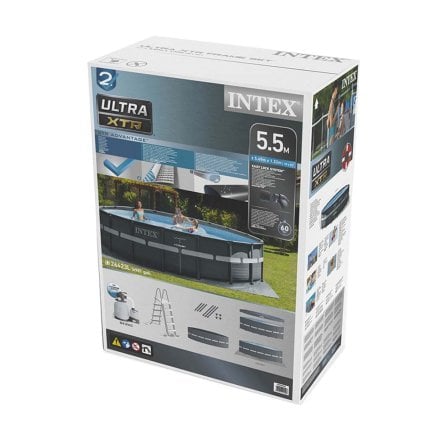 Каркасний басейн Intex 26330, 549 x 132 см (7 900 л/год, драбина, тент, підстилка) - 6