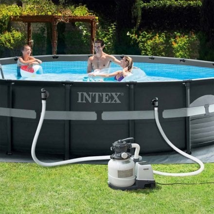 Каркасний басейн Intex 26330, 549 x 132 см (7 900 л/год, драбина, тент, підстилка) - 10