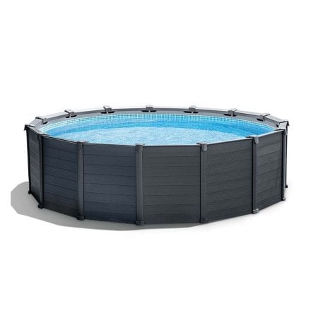 Каркасний збірний басейн Intex 26384, 457 х 122 см (478 х 124 см) (5 700 л/год, драбина, тент, підстилка) - 2