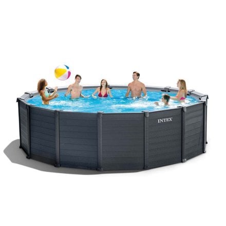 Каркасний збірний басейн Intex 26384, 457 х 122 см (478 х 124 см) (5 700 л/год, драбина, тент, підстилка) - 9