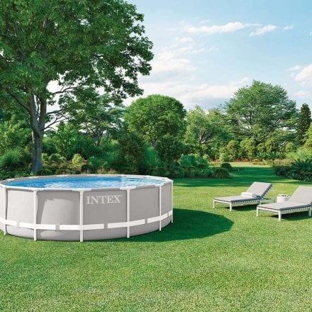 Каркасний басейн Intex 26720, 427 х 107 см(3 785 л/год, драбина, тент, підстилка) - 11