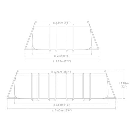 Каркасний басейн Intex 26792, 488 x 244 x 107 см (3785 л/год, драбина, тент, підстилка) - 9