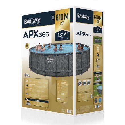 Каркасний басейн Bestway 561KE, 610 х 132 см (8 327 л/ч, сходи, тент) - 4