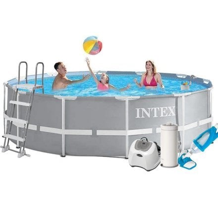 Каркасний басейн Intex 26718-6, 366 х 122 см (4 г/год, 3785 л/год, тент, підстилка, драбина, набір для догляду) - 1