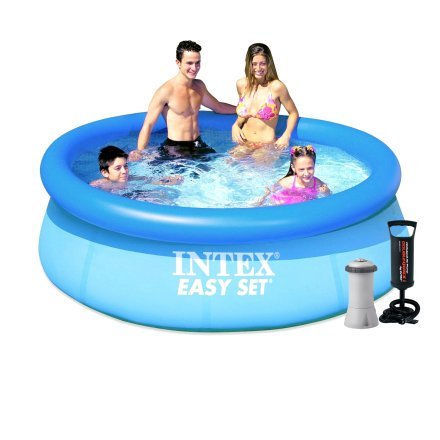 Надувний басейн Intex 28110-4, 244 х 76 см (2006 л/год, підстилка, тент, насос) - 1