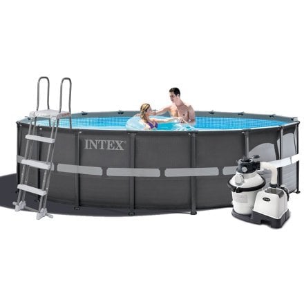 Каркасний басейн Intex 26326, 488 x 122 см (5 700 л/год, драбина, тент, підстилка) - 1