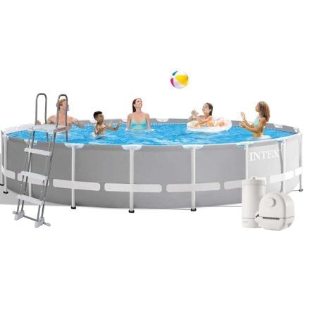 Каркасний басейн Intex 26756, 610 х 132 см (5 678 л/год, драбина, тент, підстилка) - 1