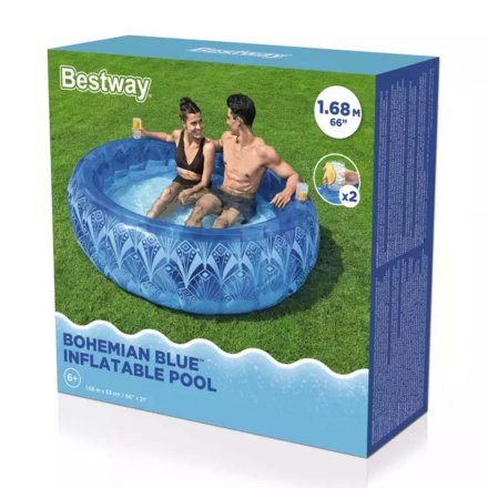 Дитячий надувний басейн Bestway 54479 «Богемний синій», 168 х 53 см - 11
