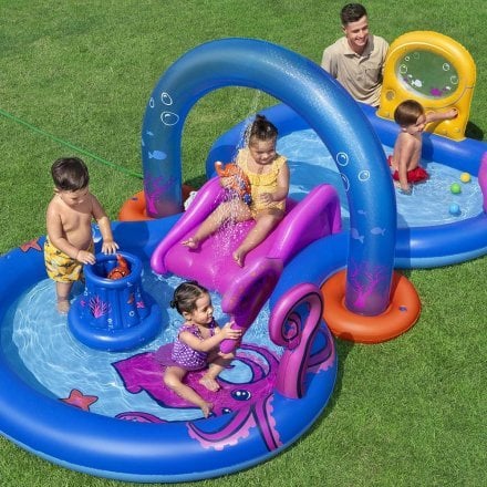 Надувний ігровий центр Bestway 53167 «Морська одіссея», 330 х 188 х 117 см, з гіркою, з іграшками - 5