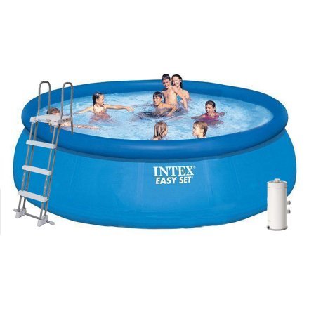 Надувний басейн Intex 26168, 457 х 122 см (3 785 л/год, драбина, тент, підстилка) - 1