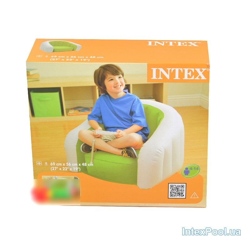 Детское надувное кресло Intex 68597, зеленое - 9