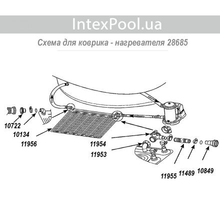 Набір для підключення InPool 22980 для схеми розподілу тиску під шланг 38 мм. - 4
