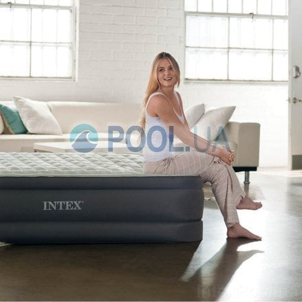 Надувная кровать Intex 64486, 152 х 203 х 46 см, встроенный электронасос. Двухспальная - 4