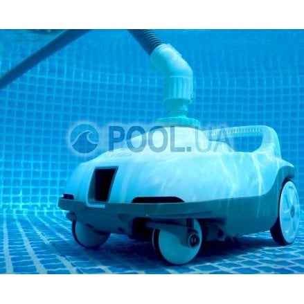 Робот - пилосос для басейнів Intex 28006 (ZX100) для очищення дна, працює від 6 056 л/год, підключення на випуск води - 6