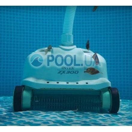 Робот - пылесос для бассейнов Intex 28005 (ZX300) new для очистки стен и дна, работает от 6 028 л/ч, подключение на выпуск воды - 4