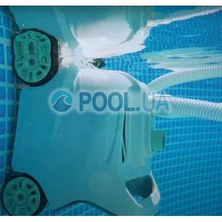 Робот - пилосос для басейнів Intex 28005 (ZX300) для очищення стін та дна, працює від 6 028 л/год, підключення на випуск води - 7