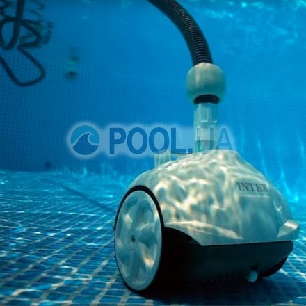 Робот - пылесос для бассейнов Intex 28007 (ZX50) для очистки дна, работает от фильтр насоса мощностью от 3 407 до 5 678 л/ч, подключение на впуск воды - 6
