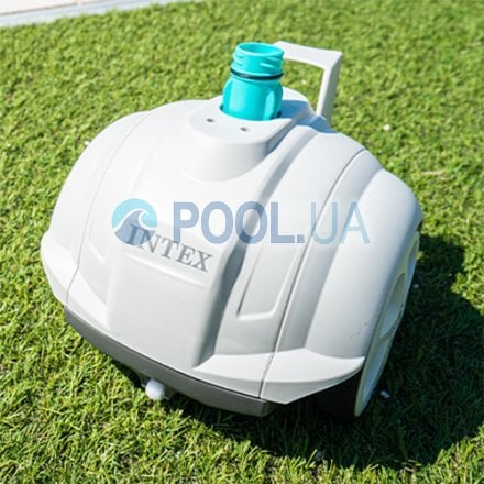 Робот - пылесос для бассейнов Intex 28007 (ZX50) для очистки дна, работает от фильтр насоса мощностью от 3 407 до 5 678 л/ч, подключение на впуск воды - 8