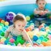Дитячий надувний басейн Intex 57422-3 «Кольори заходу сонця», 147 х 33 см, з кульками 10 шт, тентом, підстилкою, насосом - 12