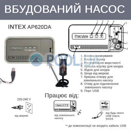 Вбудований електричний насос Intex AP620DA  Digital Comfort - 5