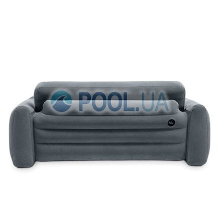 Надувной диван Intex 66552-2, 203 х 231 х 66 см, с подушкам и ручным насосом. Флокированный диван трансформер 2 в 1 - 9
