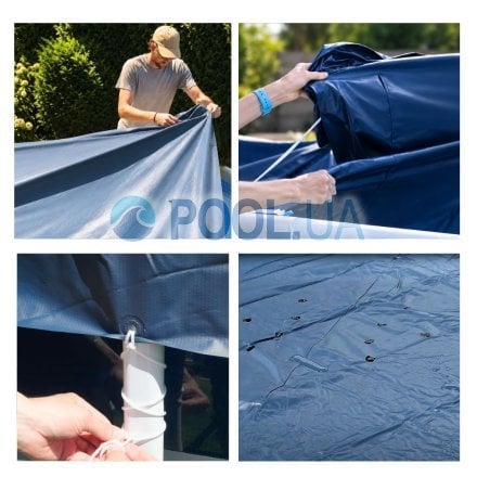 【お値下げ】バルーチ　バックフェイス　エレクトリックブルー Pool.ua: Intex 28026 - Ціна від 569 грн - Захисний тент - чохол