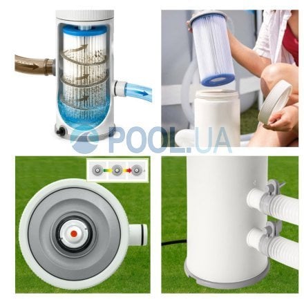 Каркасний басейн Max Intex 28273-9в1, 450 х 220 х 84 см (басейн